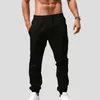 Pantalon homme ample respirant homme pantalon décontracté élastique taille haute couleur unie pantalon Long avec poches mince pantalon Streetwear