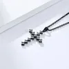 Hoogwaardige eenvoudige prachtige diamantvormige zirkoon kruisketting hiphop mode mannen en vrouwen persoonlijkheid titanium stalen diamanten hanger sieraden