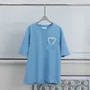 T-shirt in cotone high street moda estiva T-shirt pullover T-shirt T-shirt traspirante per uomo e donna con motivo ricamato T-shirt casual a maniche corte