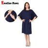 Jurken Emotion Moms Onzichtbare borstvoedingsmantel Jurk Losse zwangerschapscape Zachte stretch Elegante voedingskleding