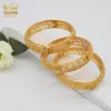 Bangle Aniid Dubai Bangles 24K Золотого цвета африканский браслет для женщин Оптовые дизайнерские ювелирные изделия Свадебные украшения роскошные гавайские украшения 230828