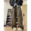 Pantalons pour hommes Baggy cuir hommes surdimensionné mode décontracté jambe large Streetwear coréen lâche hip-hop droit hommes pantalons