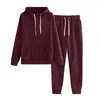 Gym Clothing Women'S Solid Color Fleece With Hat Sports Suit Women Bridal Jumpsuits Pants