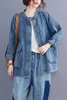 Vestes Femmes SuperAen Oversize Femmes Vêtements Automne 2023 Veste en jean décontractée Jeans en vrac