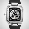 Armbandsur Ronmar Men's hela automatiska klocka lyxiga mekaniska armbandsur Sapphire Crystal Business Watches for Man Waterproof Classic