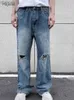 Summer S-3xl Jeans Men szeroko nogi jeansowy Hip Hop Streetwear Koreańska para mody Wygodna gorąca sprzedaż w wysokiej pasie BF odzież HKD230829