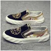 Dress Shoes Mens Spring And Autumn A Foot Gold Embroidery Fashion Casual Shos New Trend Beanfisherman Board Shoe A15 Drop Delivery Acc Dhnln