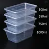 Take Out Containers 20pcs Transparent Fruit Carry Box Disposable Vegetable Salad Bento Boxes Kitchen Fridge Fresh-keeping Food Container