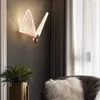 Wall Lamp Modern LED Butterfly Nordic Indoor Lighting Staircase Bedroom Bedside Home Living Room Background Sconce Decor
