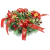 Couronne de fleurs décoratives, Mini anneaux de noël, ornement de maison en plastique, fête pour piliers