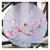 Umbrellas Sunsn Decorative Umbrella Oil Paper Silk Fabric Printed Ceiling Dance Lamp Ancient Style Drop Delivery Home Garden Household Dhpvj