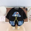 Babykläder sätter barn 0-5 år kostym pojkar spårsuiter barn märke sport kostymer stich hoodies toppar byxor 2 st.