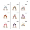 Keychains Lanyards Weaving Rainbow For Women Tassel Rame Keyrings Key Holder Jewelry Drop Delivery Fashion Accessories Dhmmc