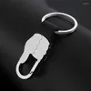 Porte-clés 1pc / lot mode cuir porte-clés en métal taille suspendue véritable chaînes simples pour hommes pour accessoires de voiture cadeau