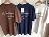 T-shirts pour hommes de bonne qualité surdimensionné Cole Buxton griffonné slogan mode t-shirt hommes marron bleu royal noir blanc CB t-shirt avec étiquette