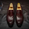 Klänningskor Phenkang Mens formella skor äkta läder Oxford för män italiensk klänning bröllopslipp på brogues 230829