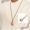 Chains Crystals Pendant Stone Holder Necklace Cord Hand-Woven Rope For Making Jewelry Creative Personality Natural Agate Net F3B5 Drop Dhzvn