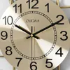 Настенные часы Большие элегантные часы Quartz Watch Иголка Арт -Арт Механизм золотой механизм китайский металлический обрезка