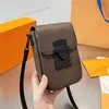 S-Lock Vertical wearable wallet embossed leather trunk bag Designer Women men shoulder Crossbody bag Brand Mini Phone Purse S Lock magnetic closure