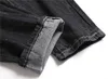 Hochwertige, schmal geschnittene, zerrissene Jeanshose für Herren im Bettler-Stil, Straßenmode, schwarze Jeans, kratzt, sexy, lässige Jeanshose; HKD230829
