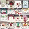 1PCS 3D Pop -Up Greeting Cards z kopertą laserową kartę pocztową na urodziny Boże Narodzenie Walentynki Dekoracja ślubna HKD230829