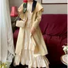 Robes décontractées de base Gagarich robe douce printemps automne femme français Niche Style feuille de Lotus pli conception sens long mince gâteau robes 230828