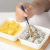 Widelec ze stali nierdzewnej widelca na deser ciasto owoce kreatywne 13 cm kuchenne materiały do ​​sałatek na sztuci