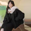 여자 트렌치 코트 2023 A 한국 겨울 재킷 여성 의류 양모 라이너 여성 파카 두껍게 레이디 외부웨어 후드 여성 패딩 염기