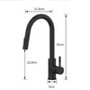 Kitchen Faucets United States Canada G916 Faucet Black Surface Water Sink Pullout Single Hole Tap 230829