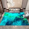 Modern 3D-tryckning av mjuka mattor för vardagsrum Dekor sovrum svans stora mattor tvättbara blå lounge icke-halkgolvmattor hkd230828