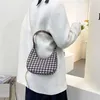 Bolsas de noite Bolsa de Ombro Único Padrão de Mil Pássaros sob a Axila Tendência da Moda para Mulheres Jovens Luz Luxuosa Bolsa Multiuso Estilo Nicho 230828