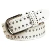 Belts MYMC Studded Genuine Leather Belt Women Lady Punk Waistband Luxury Waist Rivet Retro Belts for Jeans Casual Fashion Luxurious 230829