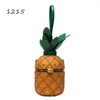 Evening Bags Fun Pineapple Shaped Shoulder Bag For Women Designer Purses Handbags Ladies Party Clutch Wedding Crossbody