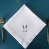 Serviette de Table personnalisée, tissu brodé personnalisé, cadeau de mariage monogrammé