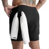 Herren-Shorts, lichtbeständig, mehrere Taschen, für Fitness, Sport, schnell trocknend, atmungsaktiv, doppellagig, zum Laufen, fünf Punkte, lockere Basketballhose