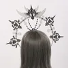 Punk Gothic Halo Headpiece Cross Crown Headband Cosplay Diadema Headdress