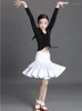 Stage Wear Children Solid Color Latin Dance Skirts Belly Costume Clothes High Waist Girl Kids Competition Tassels Clothing Women Girls