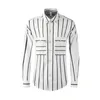 Camisas casuais masculinas de alta qualidade luxo jóias camisa algodão impressão rotativa manga longa branco e preto shirtgood