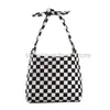 Totes Plaid Design Canvas Shopping Bag Axel Cross Body Women's Bag 2021 New Leisure Shopping Handväska Bowtie Women's Handbagstylishhandbagsstore