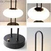 Nordic Design ładowna metalowa rama przenośna LED stół czarne lampy biurkowe czarne nocne oświetlenie do pokoju dekoracyjne na zewnątrz HKD230829 HKD230829