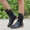 Ny och höst Retro 2024 TOOLING Vinterkvinnor stor storlek Foreign Trade Short Thick Heel Knight Boots T230829 17