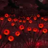 Scary Eyeballs Solar Garden Lights Halloween Decorations Outdoor Swaying Firefly with 6LED 8LED 10lLED 12LED Purple Spooky Lights