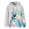 Herr hoodies ceres fauna hoodie tröja vtuber 3d streetwear kvinnor män vinter 2023 tröjor