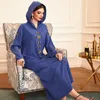 Roupas étnicas Abaya Mulheres Muçulmanas Maxi Robe Com Capuz Árabe Jilbab Ramadan Para Diamantes Kaftan Turco Bangladesh Casual Party Fashion