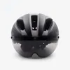 Cykelhjälmar Aero Hjälm TT Tid Försök Cyklinghjälm för män Kvinnor Goggles Race Road Bike Helmet With Lens Ciclismo Bicycle Equipment 230828