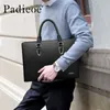 Laptop Bags Padieoe Men's Briefcase Genuine Leather Bag for Documents Shoulder Male Cow Skin Business Messenger 230828