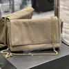 Reversible Medium Kate in Suede Chain Bag Smooth Leather Soft Bag Shoulder Crossbody Handbag Purses Genuine Designer Luxury Clutch Women Wallet