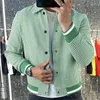 Herrjackor vintage jacka män streetwear varumärke hundkontrast färg lyxig höstdesigner jaquetas masculino