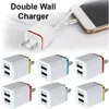 Dubbele poorten US Plug Home Travel Dubbele draagbare AC USB-wandoplader