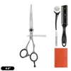 Scissors Shears Univinlions 6065 Inch Staight Scissors Professional Hairdressing Scissor Barber Accessories Hair Cutting Shears Pet Grooming x0829